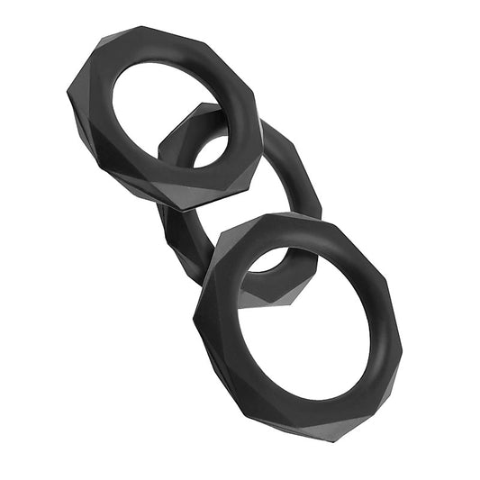 Fantasy C-Ringz Silicone Designer Stamina Set - Cock Rings