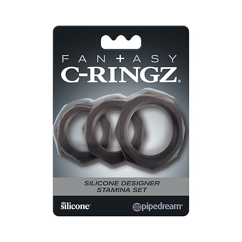 Fantasy C-Ringz Silicone Designer Stamina Set By Pipedream - Cock Rings