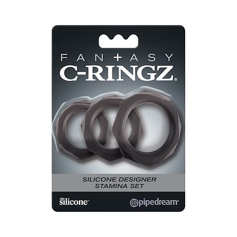 Fantasy C-Ringz Silicone Designer Stamina Set By Pipedream - Cock Rings
