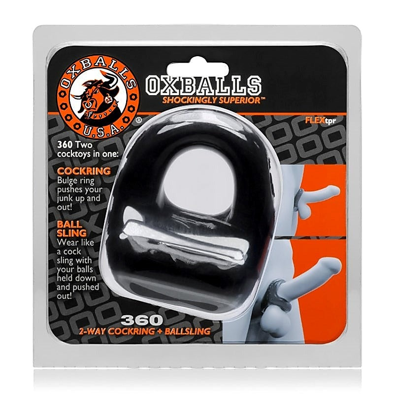 360 2-Way Cock Ring And Ball Sling By Oxballs - Ball and Cock Toys