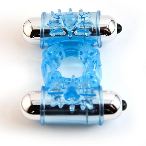 S-Wet Double Action Dual Bullet Cock Ring by Nu Sensuelle - Cock Rings