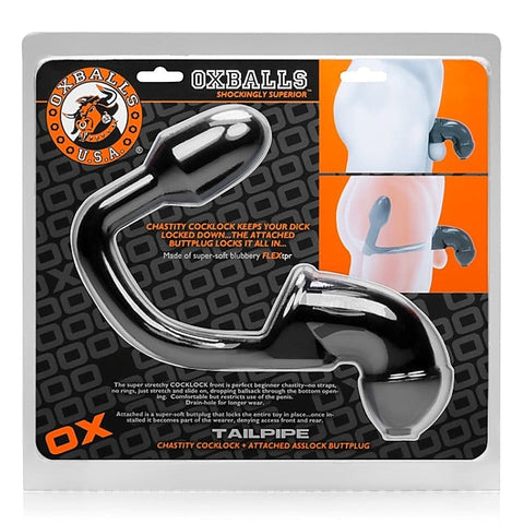Oxballs Tailpipe Chastity Cocklock Plus Asslock - Male Chastity