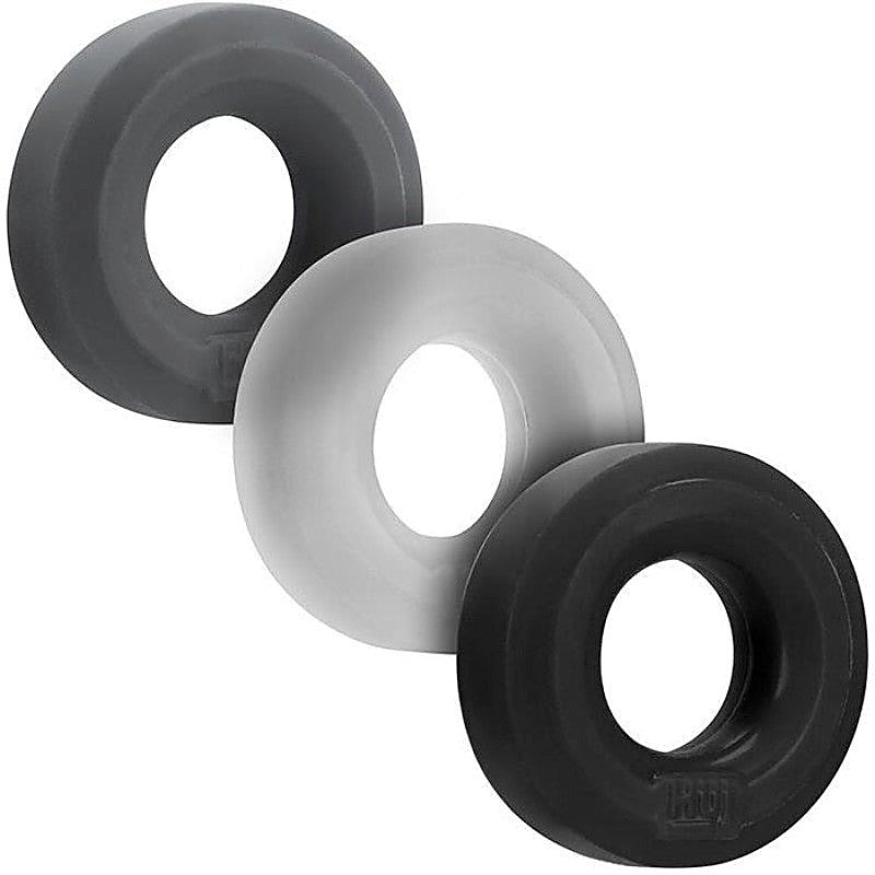 Huj3 C-Ring 3 Pack Multi Colour By Hunkyjunk - Cock Rings
