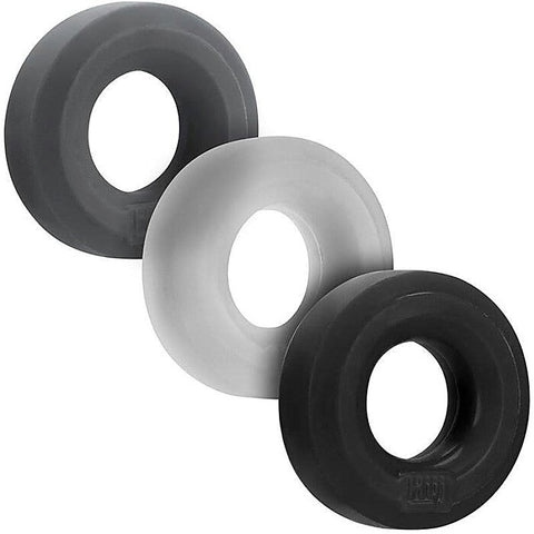 Huj3 C-Ring 3 Pack Multi Colour By Hunkyjunk - Cock Rings