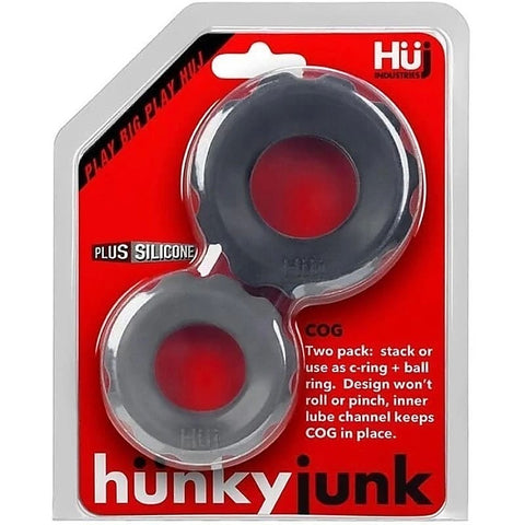 Cog 2 Size C-Ring Pack Silicone by Hunkyjunk - Cock Rings