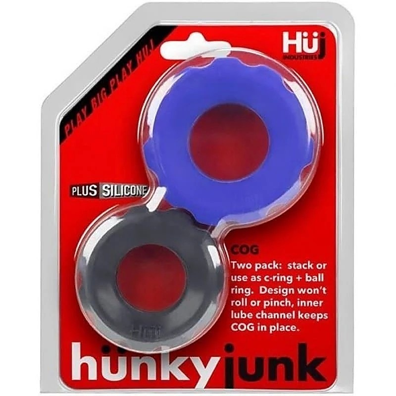 Cog 2 Size C-Ring Pack Silicone by Hunkyjunk - Cock Rings