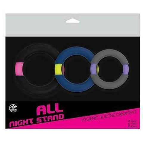 All Night Stand 3 Cock Ring Set By Nanma Corporation - Cock Ring Sets