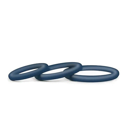 Hombre Snug-Fit Silicone Thin C-Rings 3 Pk By Topco - Stretchy Cock Rings