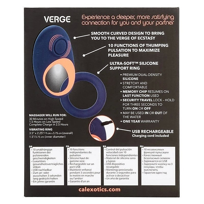 Link Up Verge Dual Stimulator By California Exotics - Cock Rings