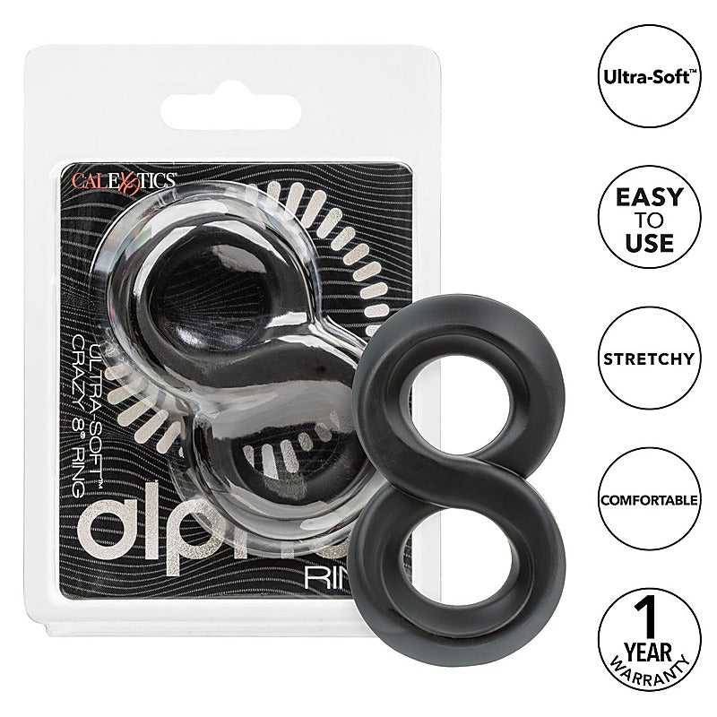Alpha Ultra-Soft Crazy 8 Mens Cock Ring - Stretchy Cock Rings