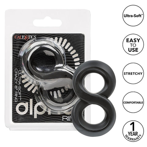 Alpha Ultra-Soft Crazy 8 Mens Cock Ring - Stretchy Cock Rings