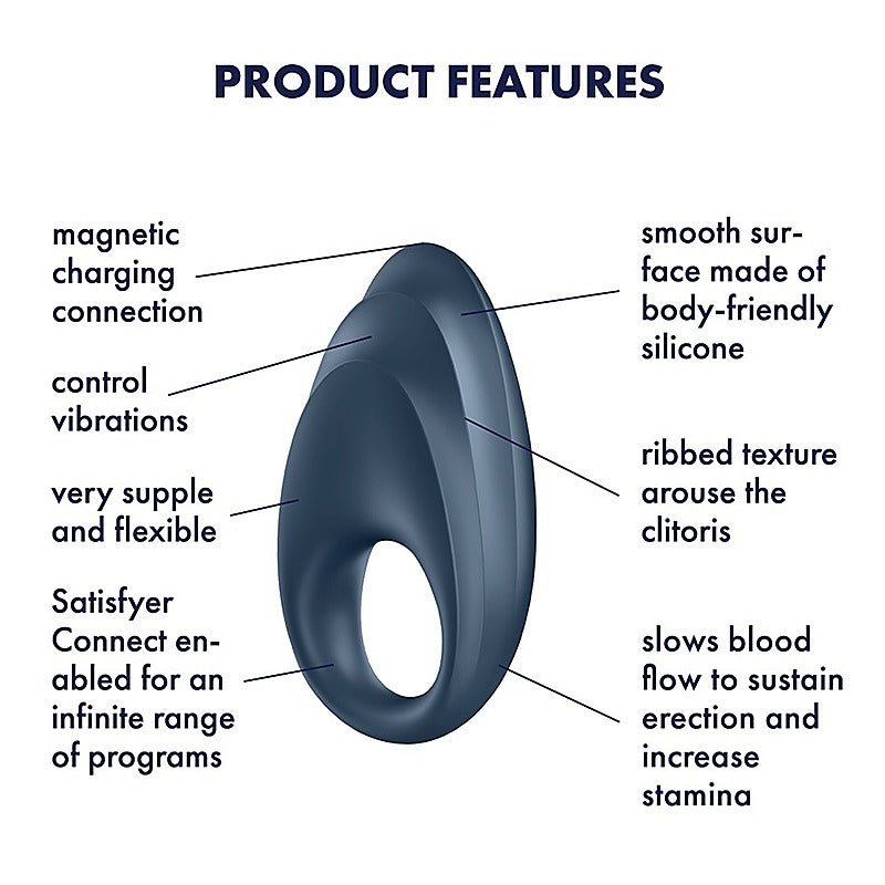 Powerful One App Connected Cock Ring By Satisfyer - Cock Rings