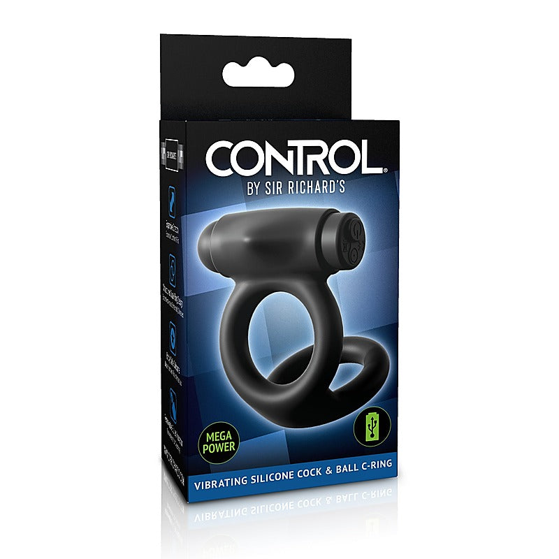 Sir Richards Control Vibrating Silicone Ball And Cock Ring - Vibrating Cock Rings
