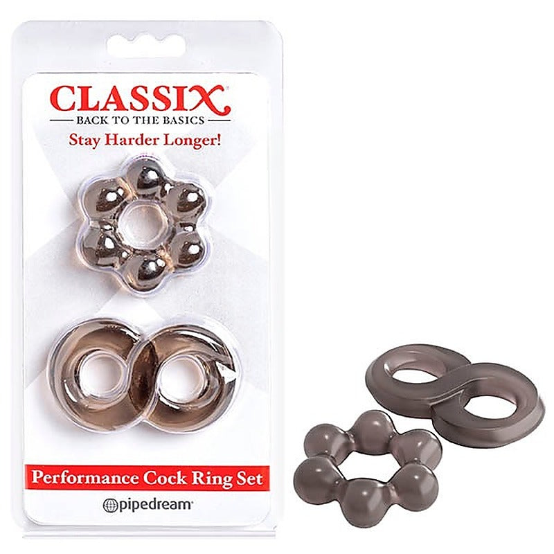 Classix Performance Stretchy Cock Ring Set - Stretchy Cock Rings
