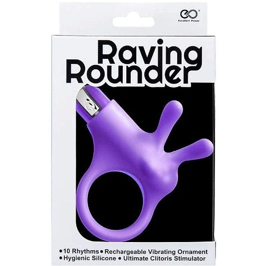 Raving Rounder Rechargeable Cock Ring - Ball and Cock Toys