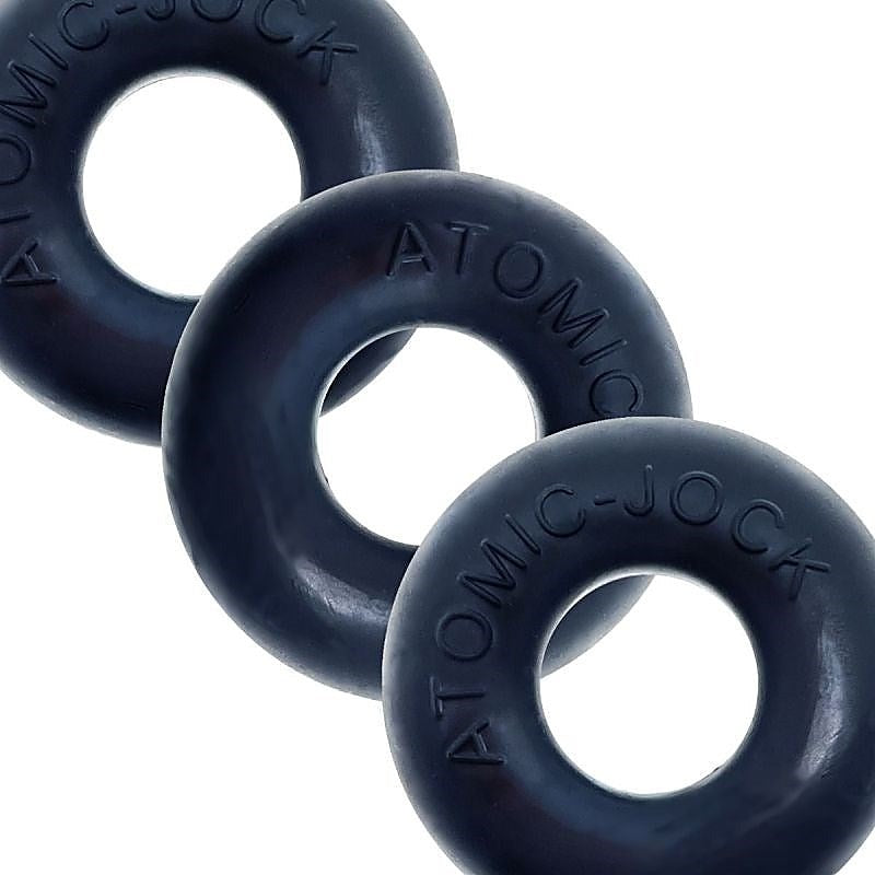 Ringer Cockring 3 Pack Special Edition Black By Oxballs - Stretchy Cock Rings
