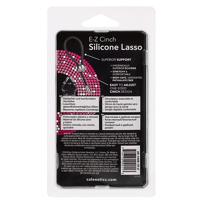 E-Z Cinch Silicone Lasso Cock Ring by California Exotics - Cock Rings