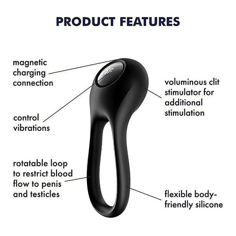 Majestic Duo Silicone Flexible Cock Ring By Satisfyer - Cock Rings