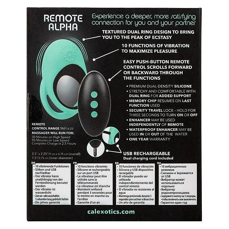Link Up Remote Alpha Multi-Function Cock Ring - Vibrating Cock Rings