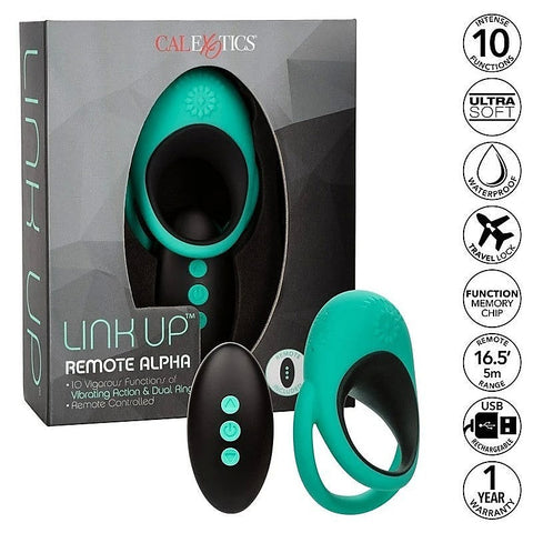 Link Up Remote Alpha Multi-Function Cock Ring - Vibrating Cock Rings