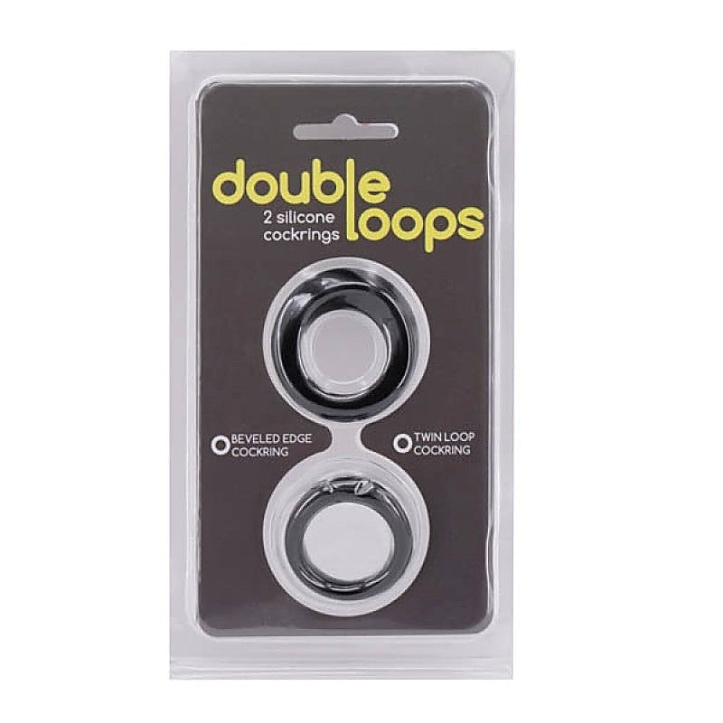 Double Loops Silicone Cockrings Set By Seven Creations - Stretchy Cock Rings