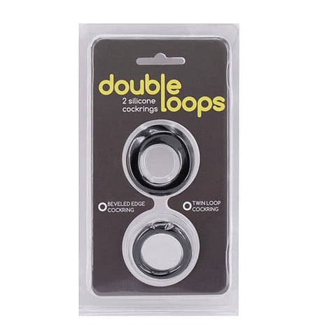 Double Loops Silicone Cockrings Set By Seven Creations - Stretchy Cock Rings