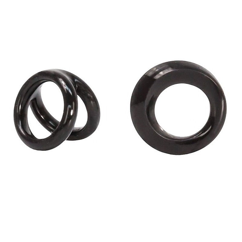Double Loops Silicone Cockrings Set By Seven Creations - Stretchy Cock Rings