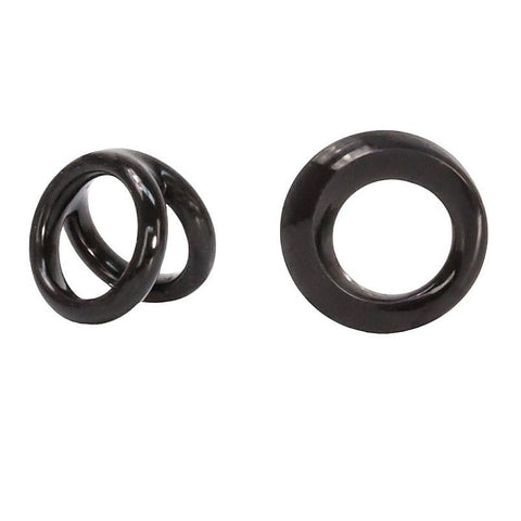 Double Loops Silicone Cockrings Set By Seven Creations - Stretchy Cock Rings