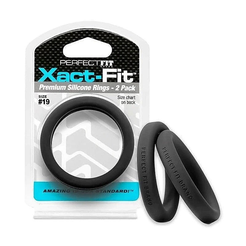 Xact-Fit Cock Rings 2 Pack by Perfect Fit - Ball and Cock Toys