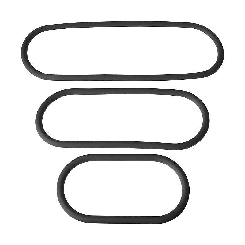 Xplay Silicone Thin Wrap Cock Ring 3 Pack by Perfect Fit - Cock Rings