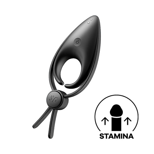 Satisfyer Sniper Silicone Male Penis Ring Black - Ball and Cock Toys