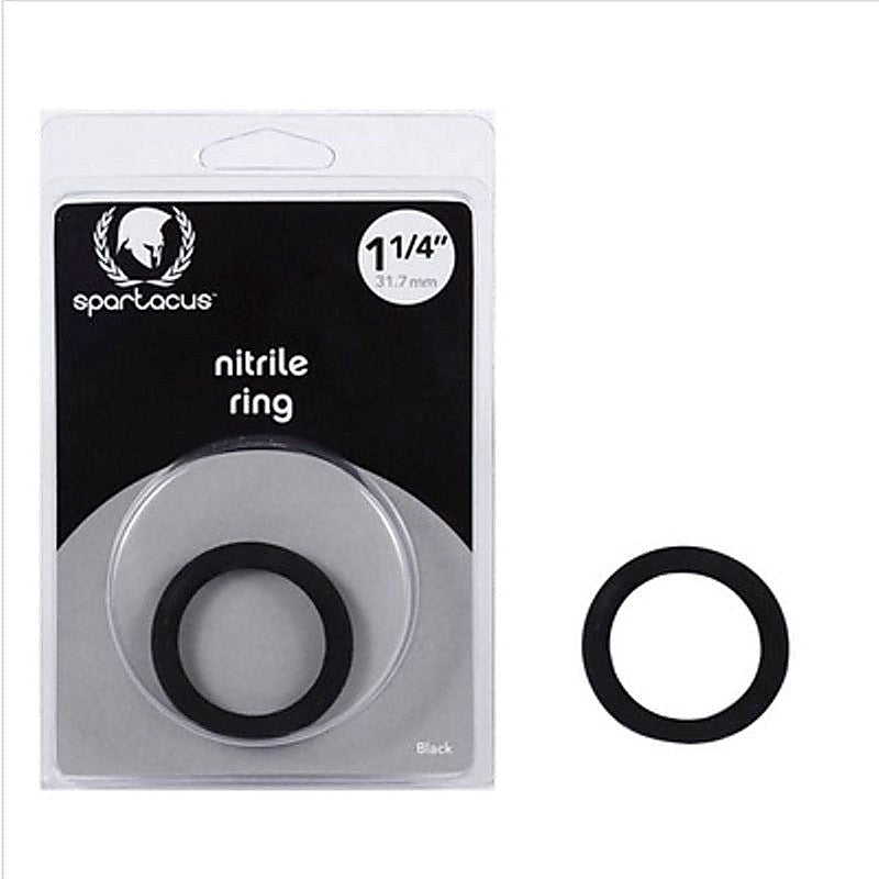 Nitrile C Ring - Black 1.25In By Spartacus Enterprises - Stretchy Cock Rings