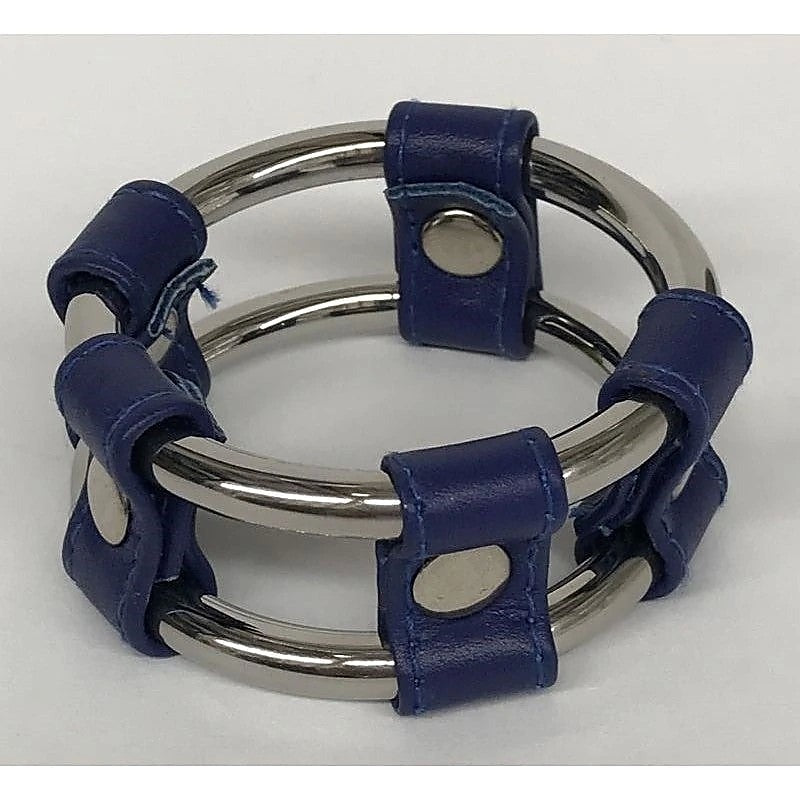 Plaintube Steel Double Cock Ring In Purple By Hell'S Couture - Cock Rings