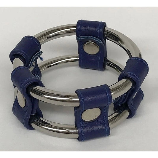 Plaintube Steel Double Cock Ring in Purple - Cock Rings