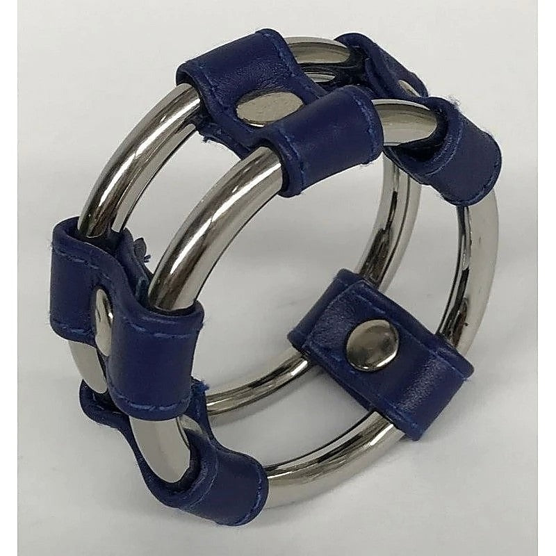 Plaintube Steel Double Cock Ring In Purple By Hell'S Couture - Cock Rings