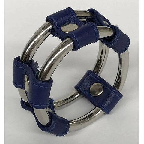 Plaintube Steel Double Cock Ring In Purple By Hell'S Couture - Cock Rings