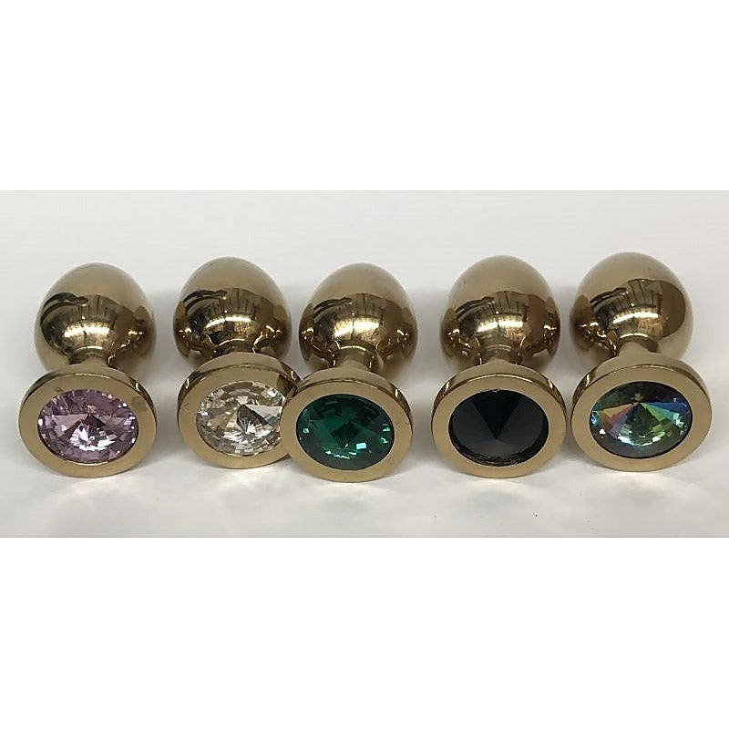 Golden Gemmed Large Butt Plug By Hell'S Couture - Penis Pumps And Stretchers