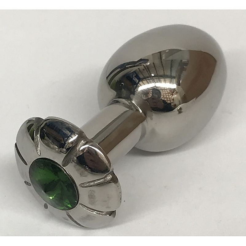 Jewelled Lotus Metal Butt Plug Small Rainbow - Steel Sex Toys