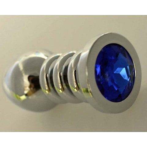 Ribbler Metal Jeweled Anal Plug Large By Hell'S Couture - Steel Sex Toys
