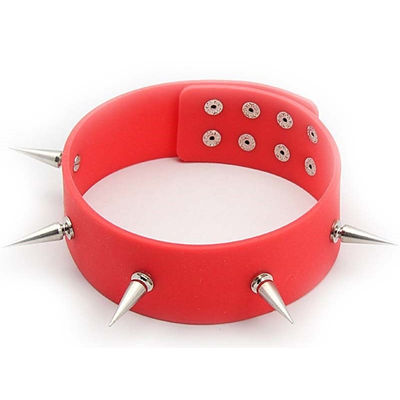 Funtoys' Spiked Silicone Neckband - Comfort and Kink - Collars and Leads