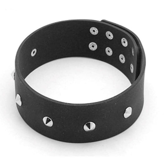 RoomFun's Adjustable Studded Silicone Collar - Kinky Comfort - Fancy Dress Ups