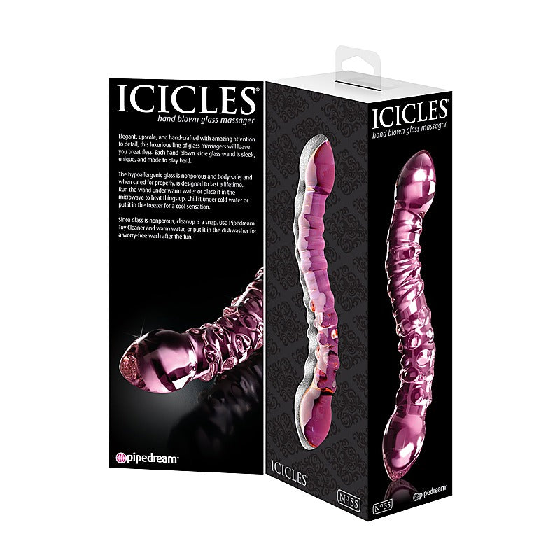 Icicles No 55 Double Ender Glass Dildo By Pipedream Products - Glass Sex Toys