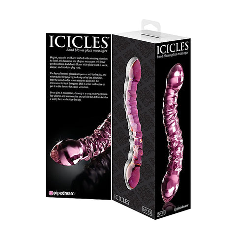 Icicles No 55 Double Ender Glass Dildo By Pipedream Products - Glass Sex Toys
