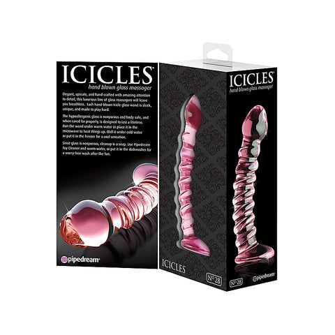 Icicles No 28 Hand Blown Glass Anal Dildo By Pipedream - Glass Sex Toys