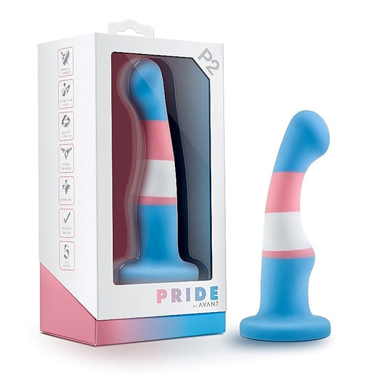 Avant Pride P2 True Blue - Body-Safe Silicone G-Spot/P-Spot Massager - Non-Realistic Dildos