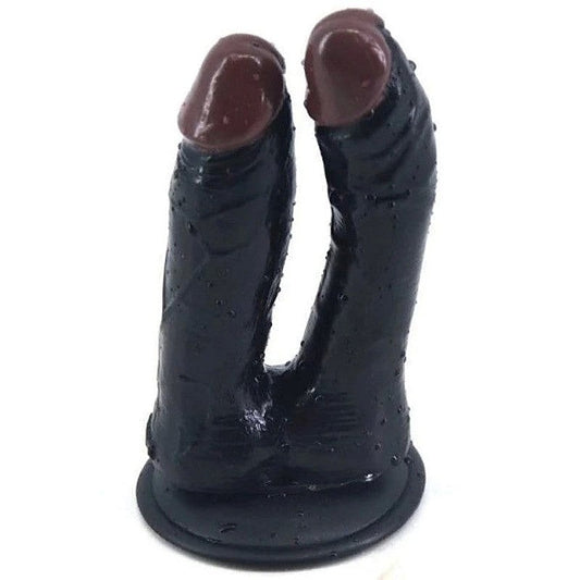 Double Dildo With Suction Cap by FAAK - Butt Plugs