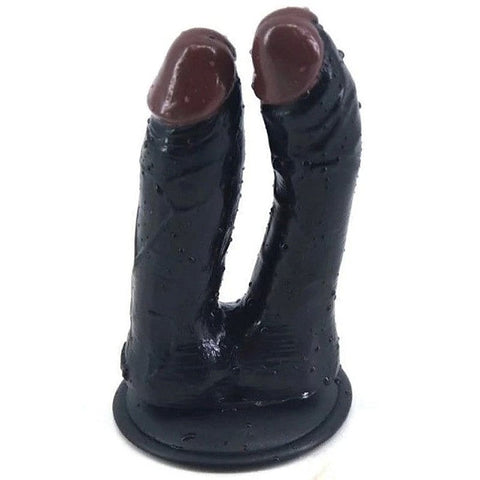 Double Dildo With Suction Cap by FAAK - Butt Plugs