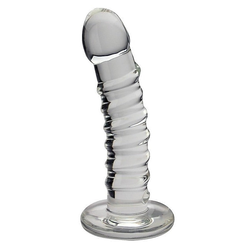 Blown Basic Spiral Curve Dildo - Glass Sex Toys