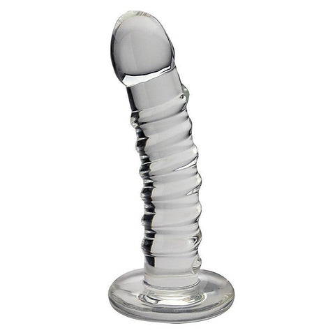 Blown Basic Spiral Curve Dildo - Glass Sex Toys