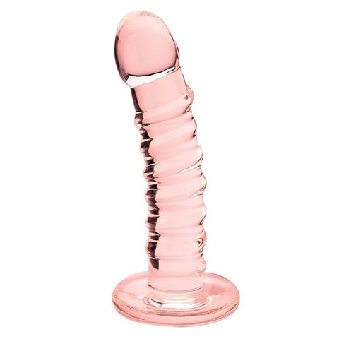 Blown Basic Spiral Curve Dildo - Glass Sex Toys